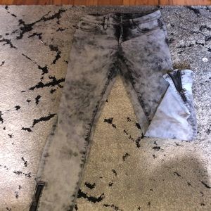 Jeans with zippers on bottom